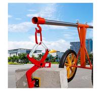 Stone Lifting Clamps - Red Lifting Ring, Anti Slip Scissor Lifter Clamp for Granite Marble Slate Rock Brick/Transport Stone Clamps, High Load-Bearing Capacity(Opening Size 12-24CM/4.7-9.4in)