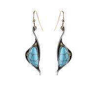 Stone Little Artificial Swan Style Ethnic Retro Earrings Women Accessory Women Uk Valentine's Day Easter Earring Jewelry (blue, One Size)