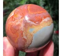 Stone Marine Jasper Ball, Hand Cut Crystal Ball(75-80mm)