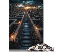 Stone Maze at Sunset Puzzle Premium 100% Recycled Board Paper Rectangular Jigsaw Puzzle for Women Men Unique Gift 1000pcs (75x50cm)