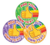 Stone Melon 144 Personalised School Stickers 144 Well Done Star Thumbs Up Rainbow Stickers 30mm Round Awards Nursery Teachers Parents Children Kids Rewards
