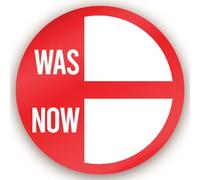 Stone Melon 144 was Now Reduced to Clear Stickers/Sale Price Labels/Shop Stickers - 30mm Red Clearance