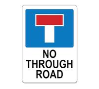 Stone Melon No Through Road A5 Metal Sign No Entry Red White Road Drive Street Sign Private Property Dead End