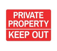 Stone Melon Private Property A5 Metal Sign Keep Out Red White Road Street Sign Private Property