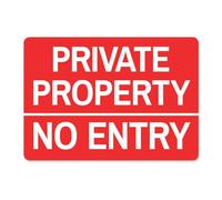 Stone Melon Private Property A5 Metal Sign No Entry Red White Road Street Sign Private Property