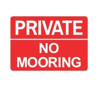 Stone Melon Private Property A5 Metal Sign No Mooring Red White Canal River Sign Private Property Land Waterways
