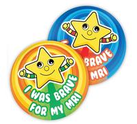 Stone Melon School Reward Stickers 144 Brave MRI Star Bravery Stickers 30mm Round Awards Nursery Teachers Parents Children Kids Hospital Doctor Nurse