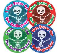 Stone Melon School Reward Stickers 144 Brave X-Ray Radiographer Bravery Stickers 30mm Round Awards Nursery Teachers Parents Children Kids Hospital Doctor Nurse CT Xray CAT MRI