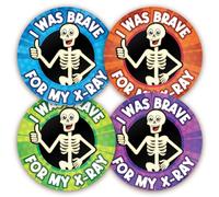 Stone Melon School Reward Stickers 144 Brave X-Ray Radiographer Bravery Stickers 30mm Round Awards Nursery Teachers Parents Children Kids Hospital Doctor Nurse CT Xray CAT MRI