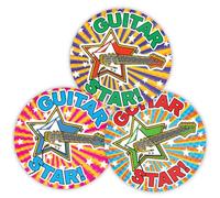 Stone Melon School Reward Stickers 144 Guitar Star Well Done Stickers 30mm Round Awards Parents Children Kids Guitarist Music Lessons Music Teacher Rewards Guitar Hero