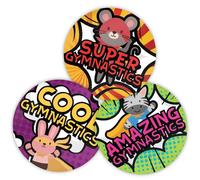 Stone Melon School Reward Stickers 144 Gymnastics Superhero Stickers 30mm Round Hero Awards Nursery Teachers Parents Children Kids