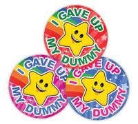 Stone Melon School Reward Stickers 144 I Gave Up My Dummy Pacifier Stickers 30mm Round Awards Nursery Teachers Parents Children Kids