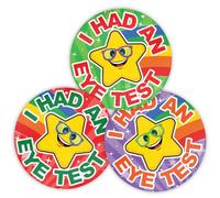 Stone Melon School Reward Stickers 144 I I Had an Eye Test Glasses Rainbow Star Bravery Stickers 30mm Round Awards Nursery Teachers Parents Children Kids