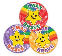 Stone Melon School Reward Stickers 144 I was Brave Star Bravery Stickers 30mm Round Awards Nursery Teachers Parents Children Kids