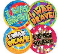 Stone Melon School Reward Stickers 144 I was Brave Today Super Kids Comic Bravery Stickers 30mm Round Awards Nursery Teachers Parents Children Kids