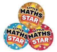 Stone Melon School Reward Stickers 144 Little Maths Star Well Done Superstar Rainbow Stickers 30mm Round Awards Nursery Teachers Parents Children Kids