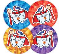 Stone Melon School Reward Stickers 144 Super Teeth Dentist Bravery Teeth Brushing Stickers 30mm Round Awards Nursery Teachers Parents Children Kids