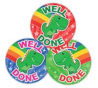 Stone Melon School Reward Stickers 144 Well Done Dinosaur Stickers 30mm Round Awards Nursery Teachers Parents Children Kids
