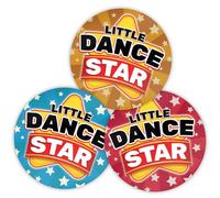 Stone Melon School Reward Stickers 144 Well Done Little Dancing Star Stickers 30mm Round Dance Awards Nursery Teachers Parents Children Kids
