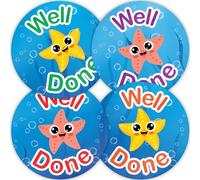 Stone Melon School Reward Stickers 144 Well Done Sea Life Star Fish Stickers 30mm Round Awards Nursery Teachers Parents Children Kids Starfish
