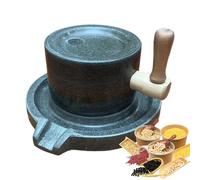 Stone Mill - 7.87x5.12x4.33 inches Grain Manual Stone Mill | Manual Processing Grinder | Versatile Heat-Free Grinding Process for Home Kitchen Restaurant Baking Coffee Flour Pepper Salt Nut