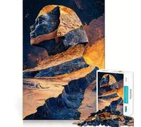 Stone Mineral Sphinx Desert Aura Art 1000 Piece Jigsaw Puzzle for Teenagers Clear Logic Toy Calm Pastime Perfect Cut Classic Gift 38x52cm