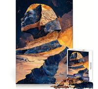 Stone Mineral Sphinx Desert Aura Art 1000 Piece Jigsaw Puzzles for Adults Mental Logic Toy Tension Relief Firm Cut Perfect Present 50x75cm