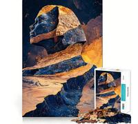 Stone Mineral Sphinx Desert Aura Art 1000 Piece Jigsaw Puzzles for Adults Mental Logic Toy Tension Relief Firm Cut Perfect Present 50x75cm