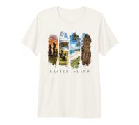 Stone Moai Statues and Crater Lakes Vacation Easter Island Premium T-Shirt