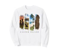 Stone Moai Statues and Crater Lakes Vacation Easter Island Sweatshirt