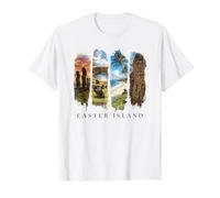 Stone Moai Statues and Crater Lakes Vacation Easter Island Value Graphic T-Shirt
