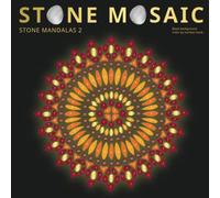STONE MOSAIC. STONE MANDALAS 2. Black background.: Color by number book.