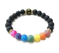 Stone,Natural Stone Beaded Colorful Weathered Agate Volcanic Stone Six Sons Of Truth Jewelry Personalized Clothing Accessories Jewelry
