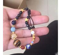 Stone,Natural Stone Beaded, Cosmic Starry Eight Planets Natural Crystal Star Beaded Jewelry, Personalized Clothing Accessories