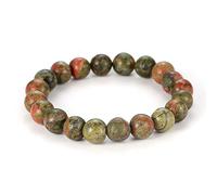 Stone,Natural Stone Beaded, Flower Green Natural Stone 10Mm Men'S And Women'S Fashion Elastic, Personalized Clothing Accessories Jewelry