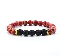 Stone,Natural Stone Beaded, Red Emperor Stone Volcanic Stone Yoga 8Mm Natural Stone, Personalized Clothing Accessories
