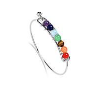 Stone,Natural Stone Beaded, Yoga 7Chakra Handmade Natural Stone 6Mm Agate Amethyst Green Dongling, Personalized Clothing Accessories Jewelry