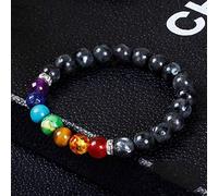 Stone,Natural Stone Elastic Force Fashion Flash Stone Seven Chakras Yoga Beads Energy Bracelets Bracelets Bracelets Personalized Clothing Accessories Jewelry