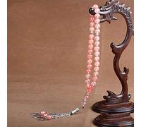 Stone,Natural Stone Multi-Layer Beaded Red And White 33 Natural Stone Agate Crystal Pendant Muslim Rosary Islamic Bracelets Personalized Clothing Accessories Jewelry