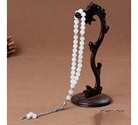 Stone,Natural Stone Multi-Layer Beaded White 33 Natural Stone Agate Crystal Pendant Muslim Rosary Islamic Bracelets Personalized Clothing Accessories Jewelry