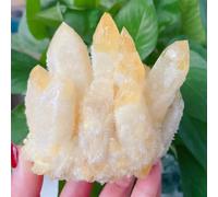 Stone Naturaln Yellow Ghost Phantom Quartz Crystal Cluster (500-600g)
