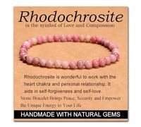 Stone of Love and Compassion - Stretch Elastic Bracelet Natural Stone Crystal Healing Power Energy Gifts for Unisex Adult 4mm