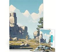 Stone Path Landscape Jigsaw Puzzle for Teenagers 1000 Pieces Brain Skill Home Activity Exact Edge Festive Gift 38x52cm