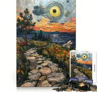 Stone Path Sunset Jigsaw Puzzles 1000 Pieces for Teenagers Smart Toy Home Pastime Accurate Cut Thoughtful Gift 50x75cm