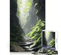 Stone Path Through Forest Jigsaw 1000 Pieces for Teenagers Logic Boost Toy Calming Play Premium Edge Art Collectible 50x75cm