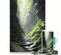 Stone Path Through Forest Jigsaw 1000 Pieces for Teenagers Logic Boost Toy Calming Play Premium Edge Art Collectible 50x75cm