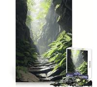 Stone Path Through Forest Jigsaw Puzzle for Adults 1000 Pieces Mind Exercise Toy Together Fun Precision Cut Unique Gift 38x26cm