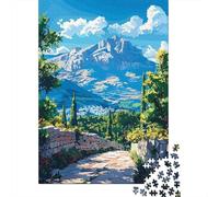Stone Path to Mountain View 1000 Piece Jigsaw, 38x26cm/1000pcs | For quiet time before New Year, this adult jigsaw puzzle with 1000 pieces turns winter leisure into a focused activity.