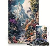 Stone Path to Mountaintop Jigsaw Puzzles for Teenagers 1000 Mind Exercise Toy Home Activity Precision Cut Wall Art Decor 50x75cm