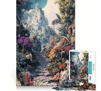 Stone Path to Mountaintop Jigsaw Puzzles for Teenagers 1000 Pieces Mind Puzzle Peaceful Fun Art Assembly Lovely Gift 38x26cm